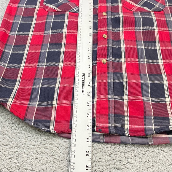 Carhartt Shirt Jacket Men's Size M Heavyweight Cotton Red Plaid Shacket Medium - Picture 6 of 6
